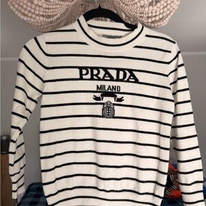 Prada Kids Intarsia Cashmere Sweater